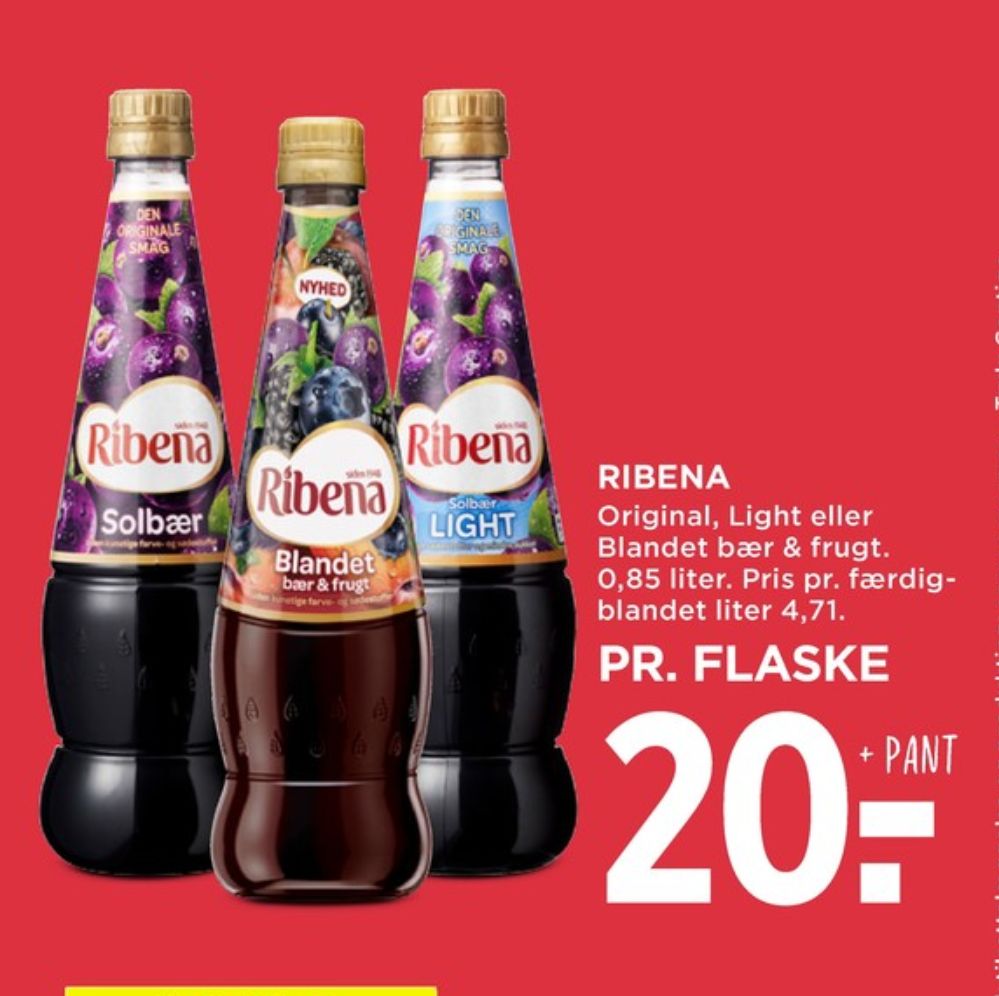 Ribena, Solbær Light Frugtsaft