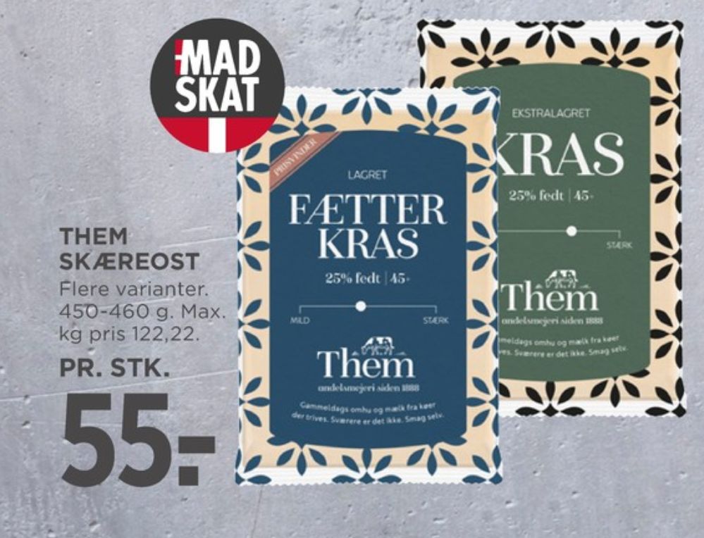 Them Ost, Skæreost Kras Ekstralagret