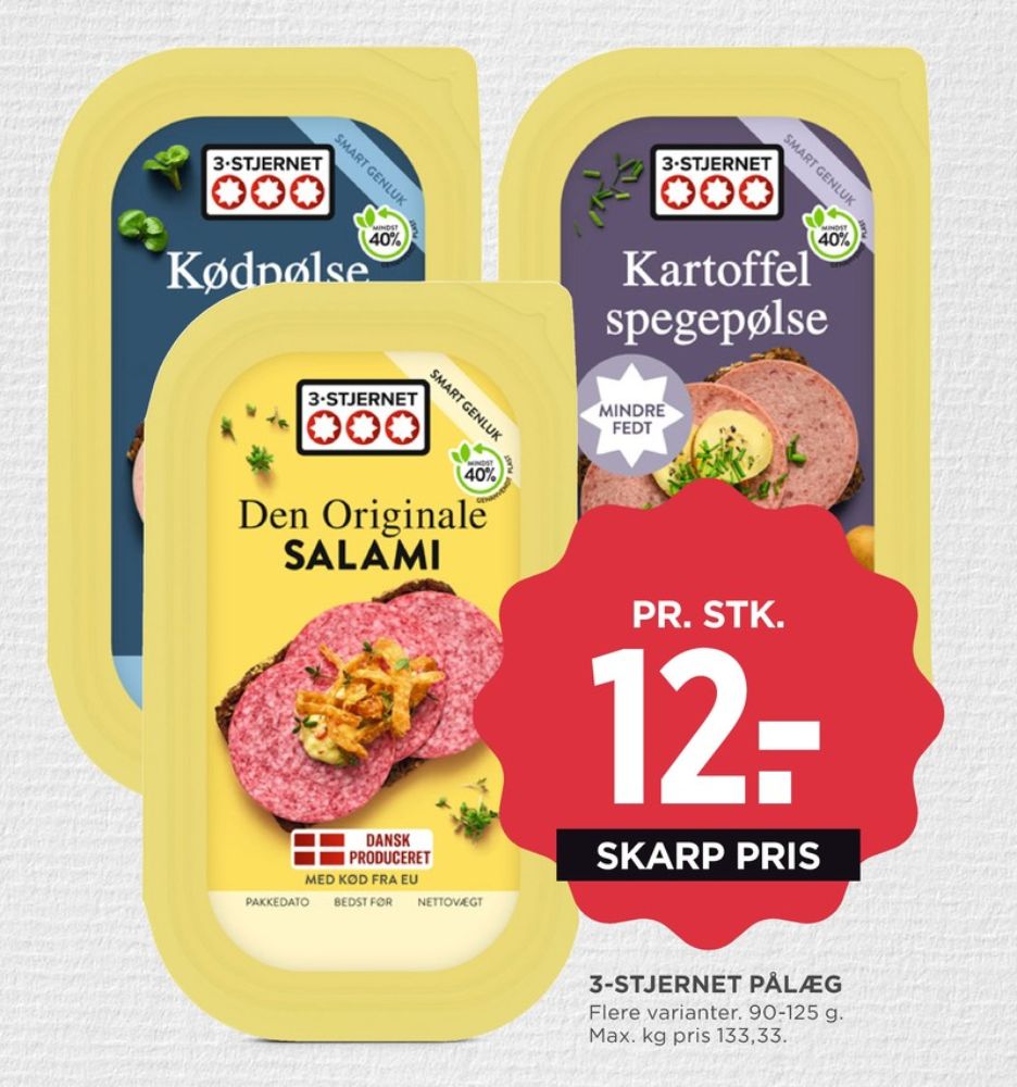 3-stjernet Gul bordpak, Kartoffelspegepølse