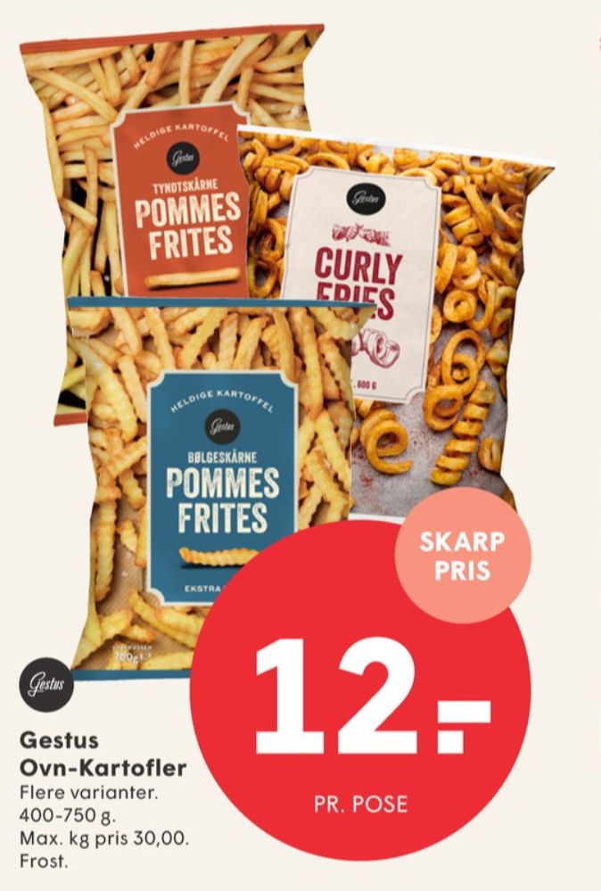 Gestus, Pommes Frites Tyndtskårne