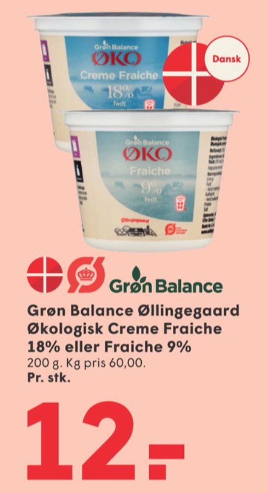 Grøn Balance Øllingegaard, Creme Fraiche 9 %