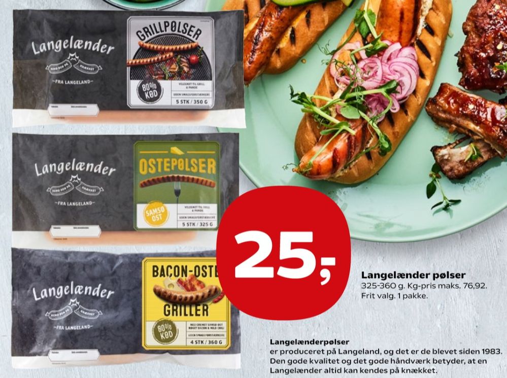 Langelænder, Grillpølser