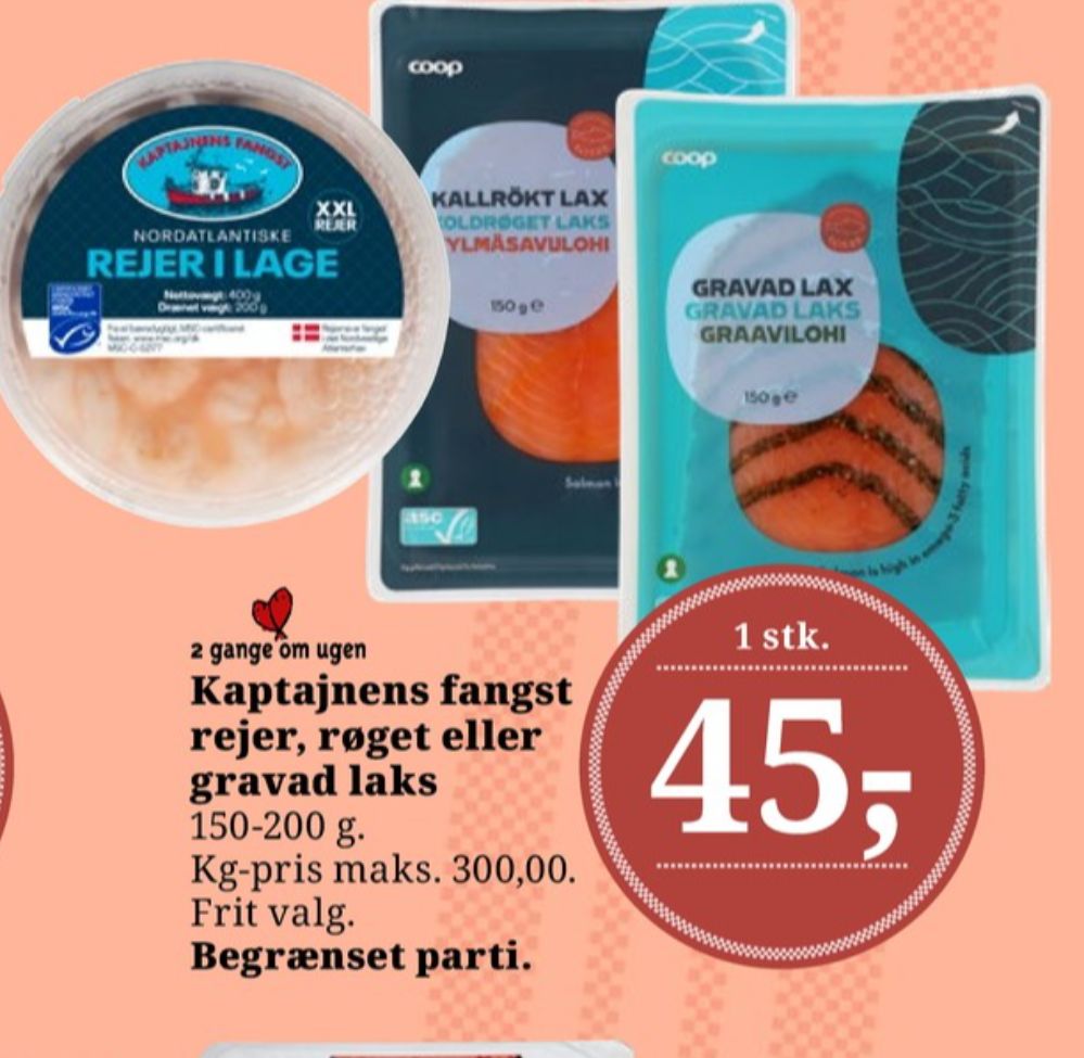 Coop, Laks i skiver