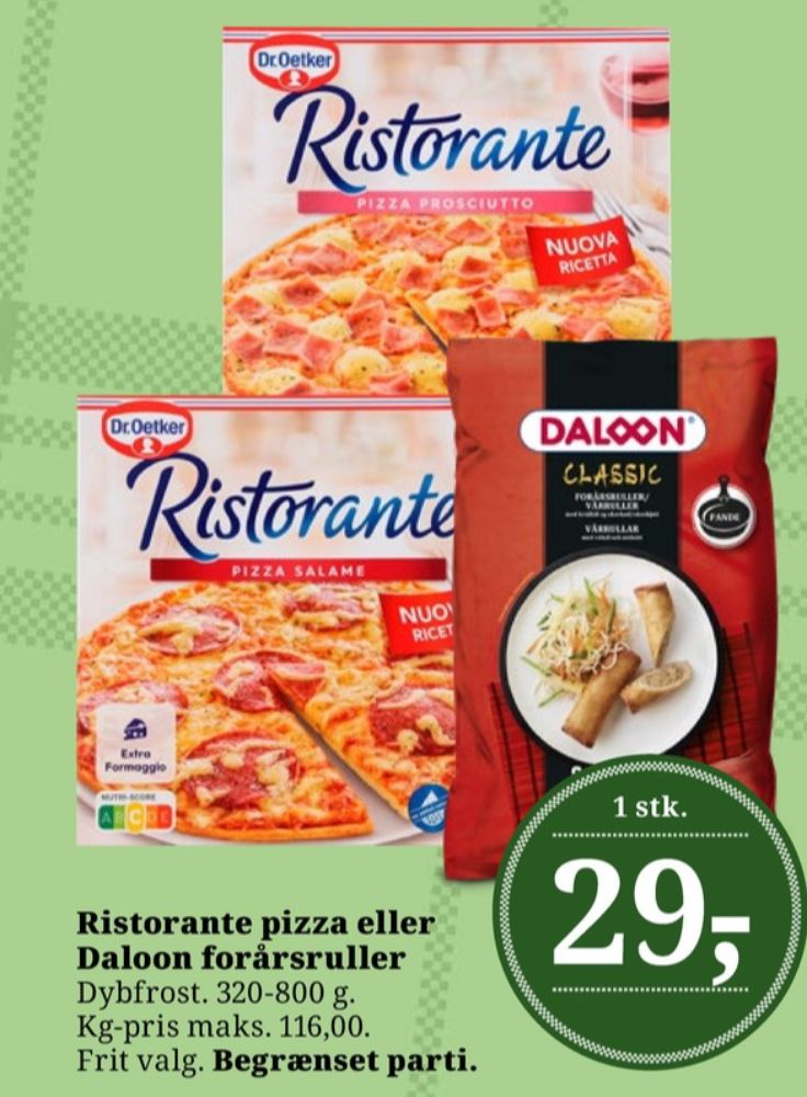 Ristorante, Pizza Prosciutto