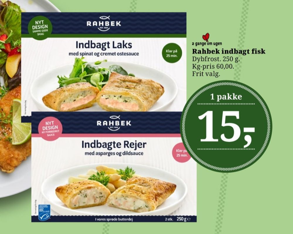 Rahbek, Indbagt Laks med Spinat og Ostesauce