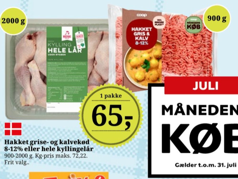 Coop, Hakket kalv og grisekød 8-12%
