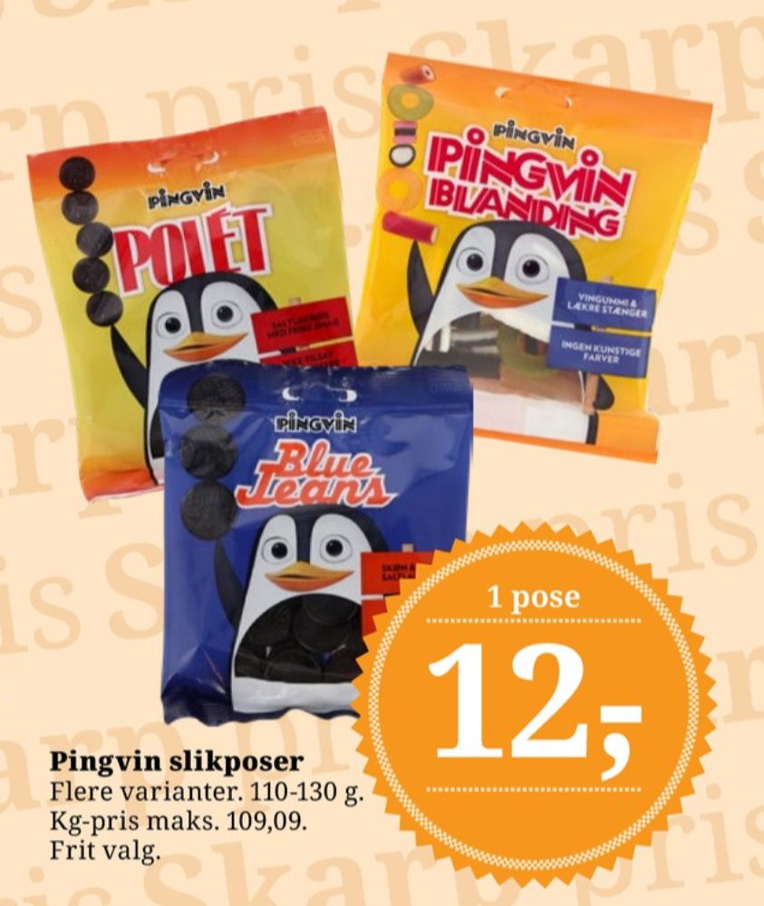 Toms Pingvin Blanding, Slikposer