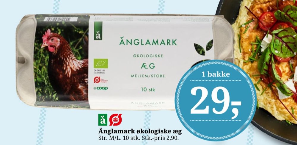 Änglamark, Økologiske æg M/L
