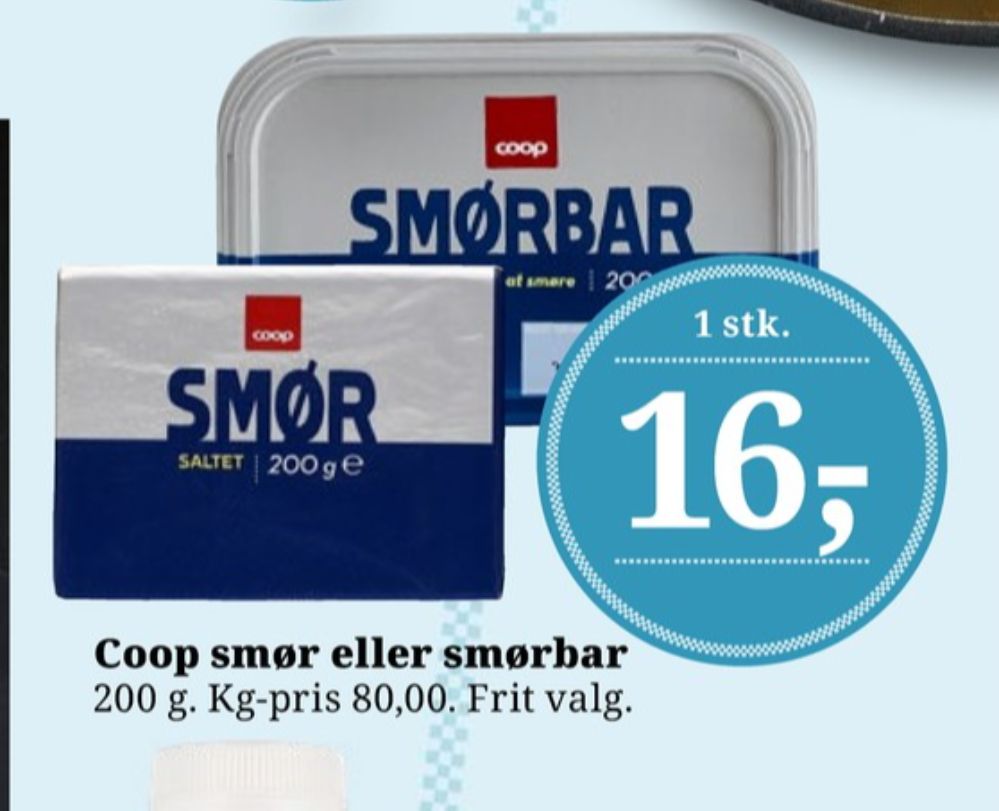 Coop 365, Smørbar