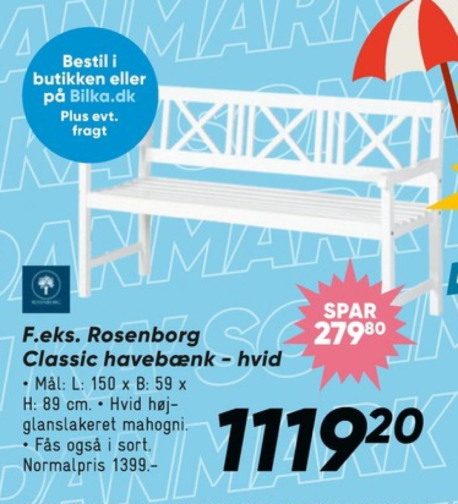 Rosenborg, Havebænk