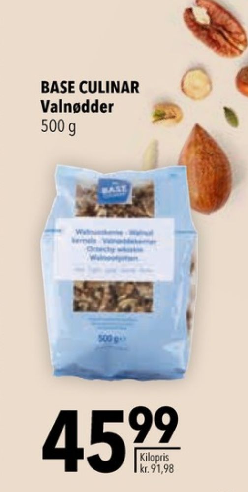 Base Culinar, Valnødder