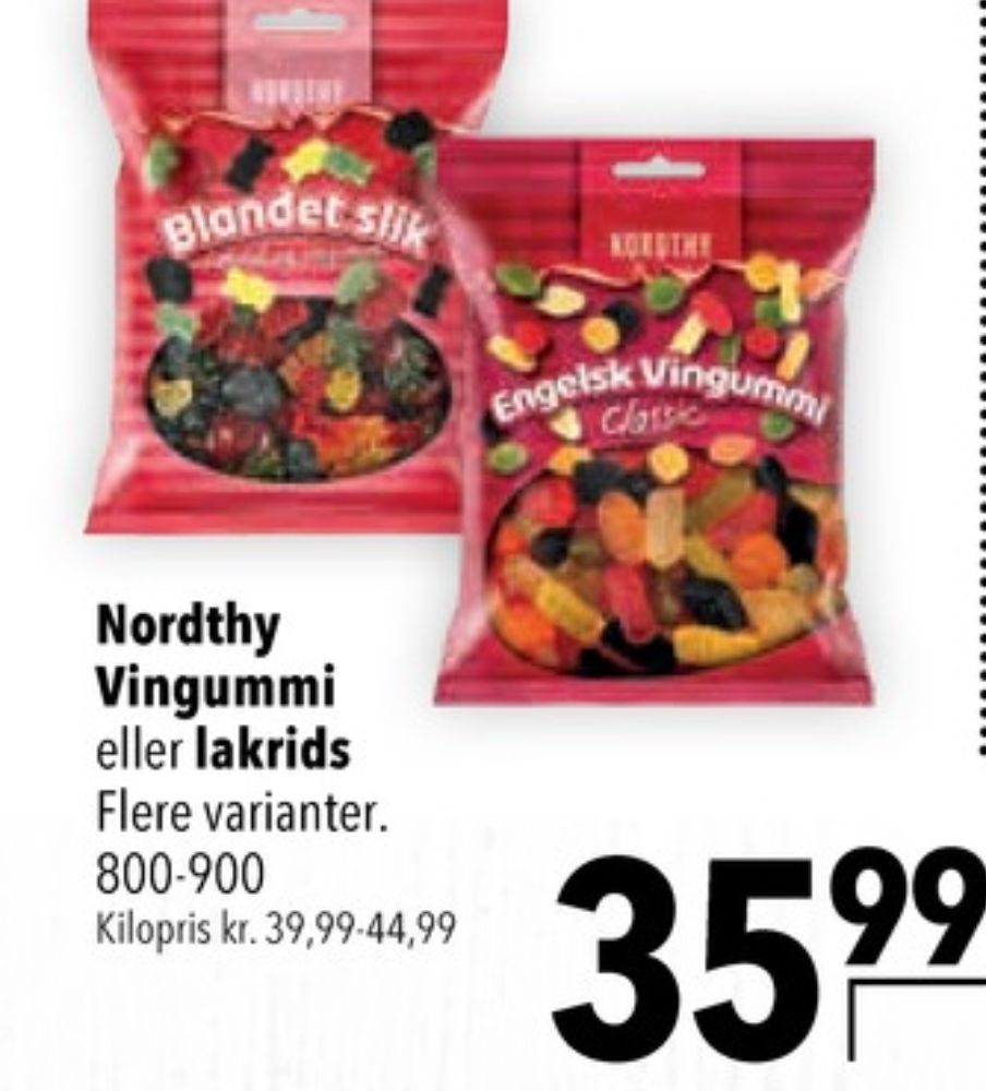 Nordthy Blandet Slik, Slikposer