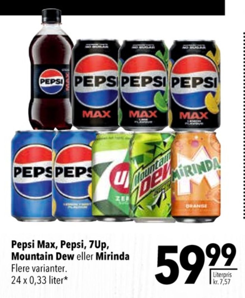 Pepsi Max Lemon, Cola 24 pk.