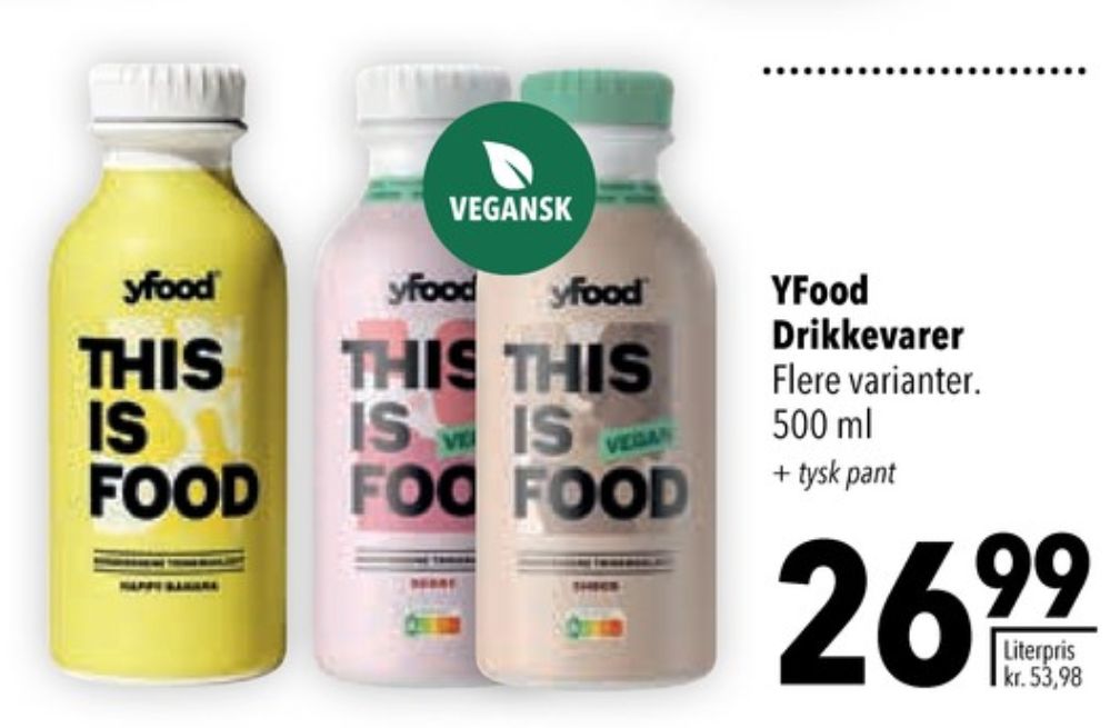 Yfood, Træningstilskud