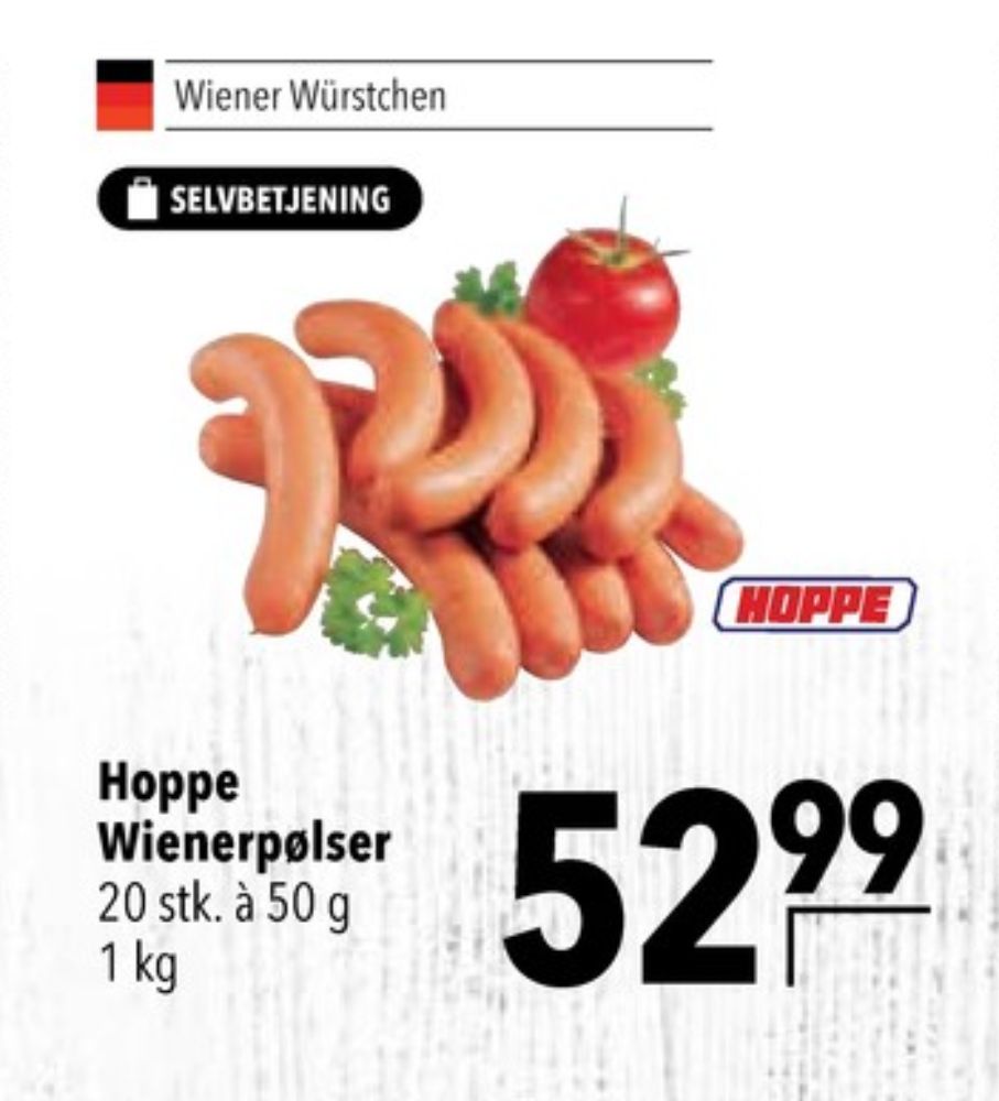 Hoppe, Wienerpølser