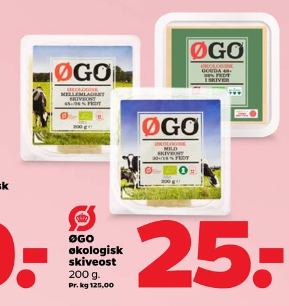 ØGO, Skiveost Mellemlagret Skiveost 45+/20%
