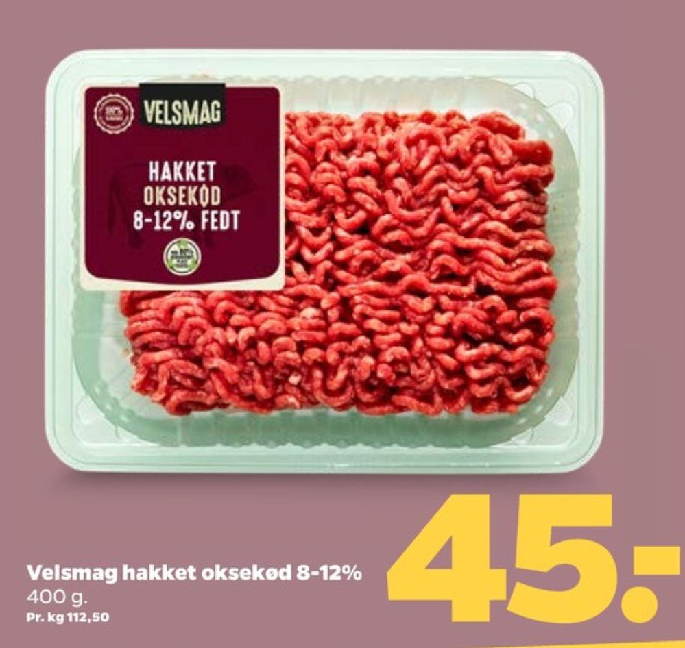 Velsmag, Hakket Okse & Grisekød 8-12%