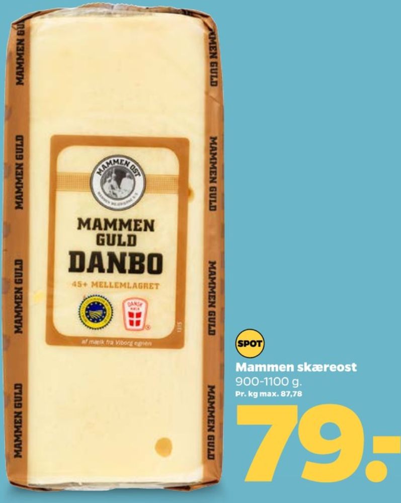 Mammen, Skæreost Danbo Mellemlagret 45+