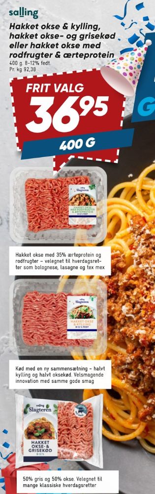 Salling, Hakket Okse med Rodfrugter & Ærteprotein 8-12%