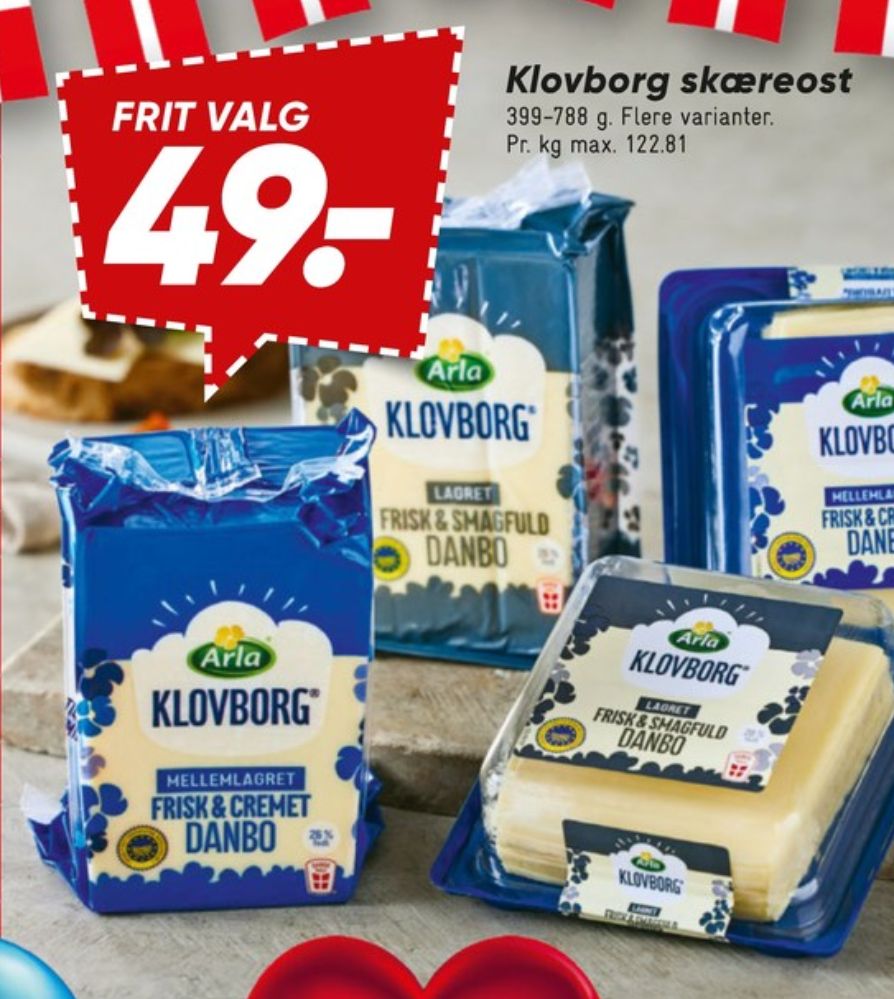 Klovborg, Skæreost Danbo Lagret