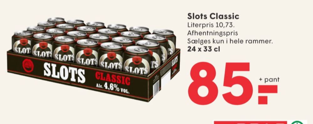 Slots Classic, Øl 24 pk.