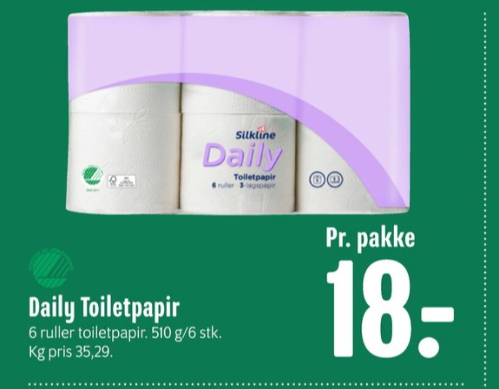 Silkline Daily, Toiletpapir
