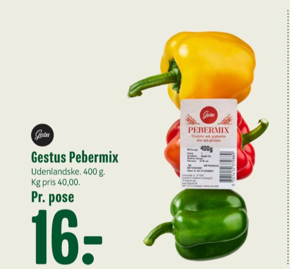 Gestus, Peberfrugt