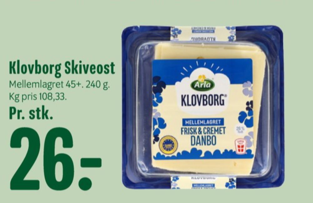 Klovborg, Skiveost Danbo Mellemlagret