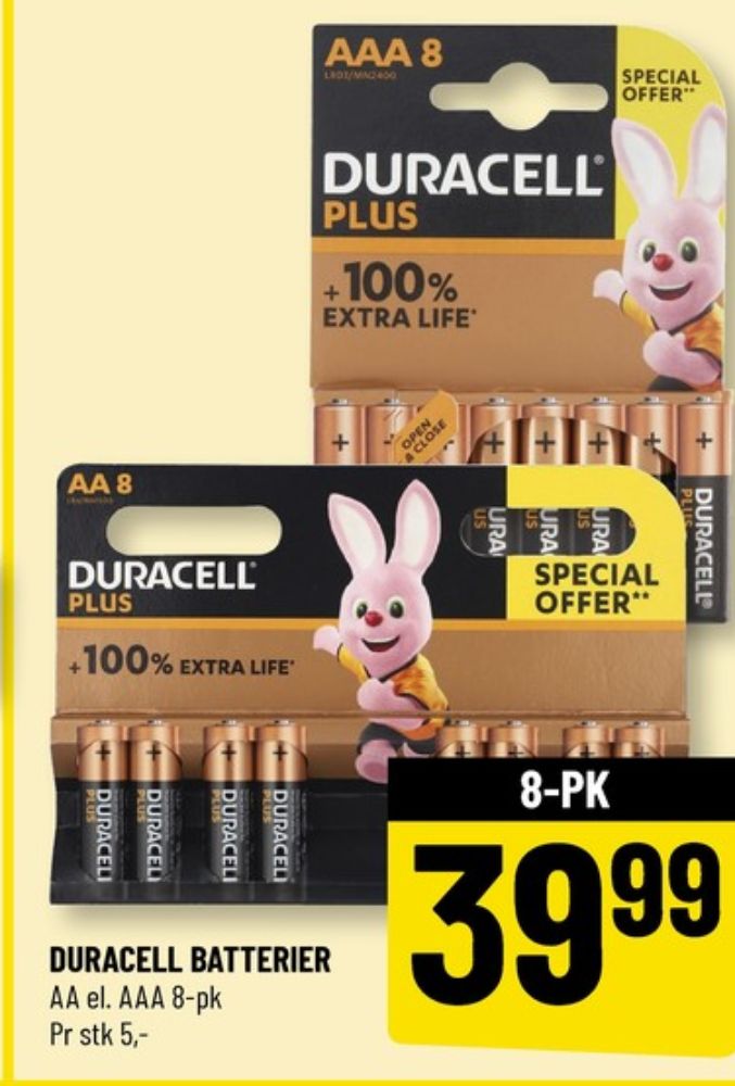 Duracell, Batterier