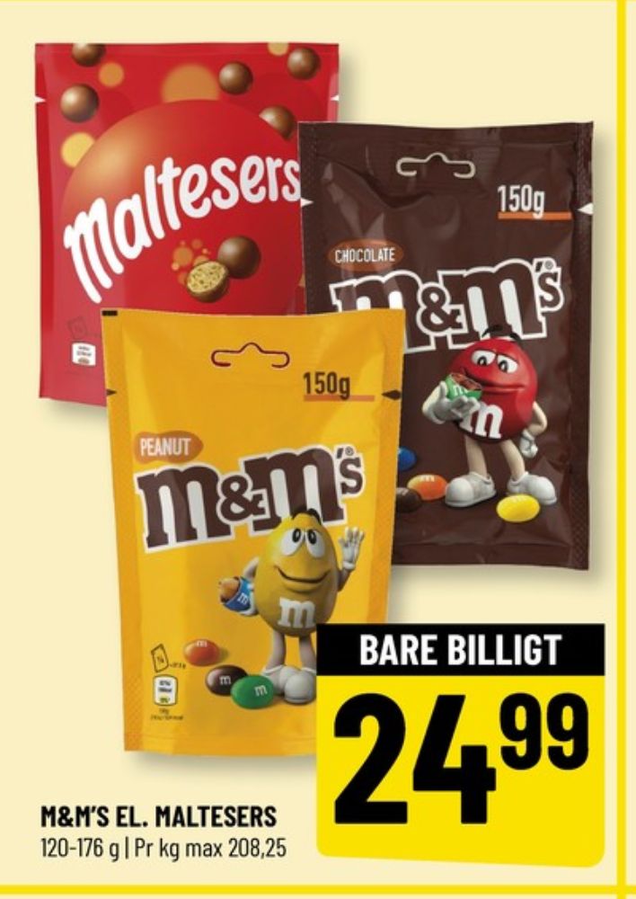 M&Ms, Chokoladepastiller Peanut