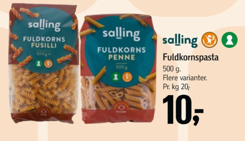 Salling, Fuldkornsfusilli