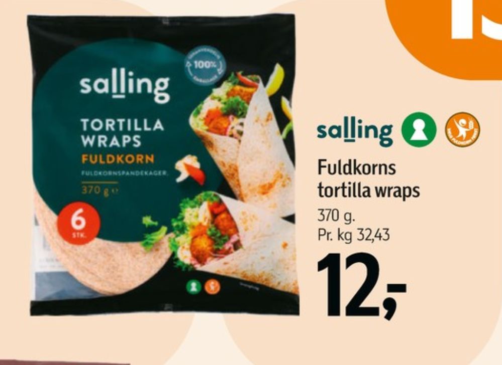 Salling, Tortillawrap fuldkorn