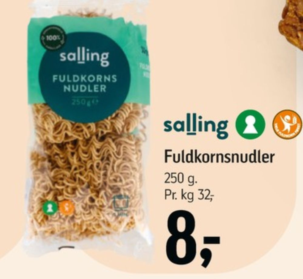 Salling, Fuldkornsnudler