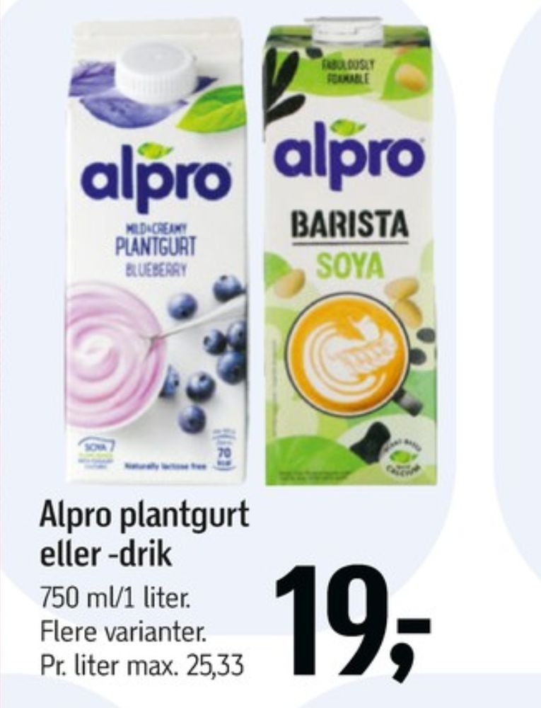 Alpro Barista Soya, Havredrik