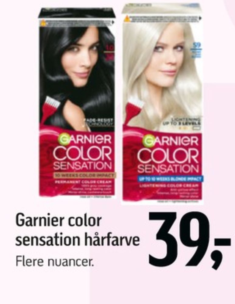 Garnier Color Sensation, Hårfarve