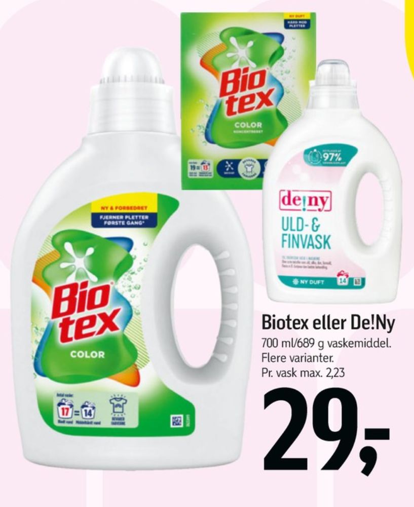 Biotex, Vaskepulver