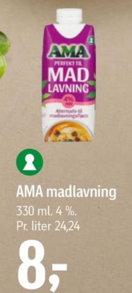 Ama, Madlavningsfløde 4%