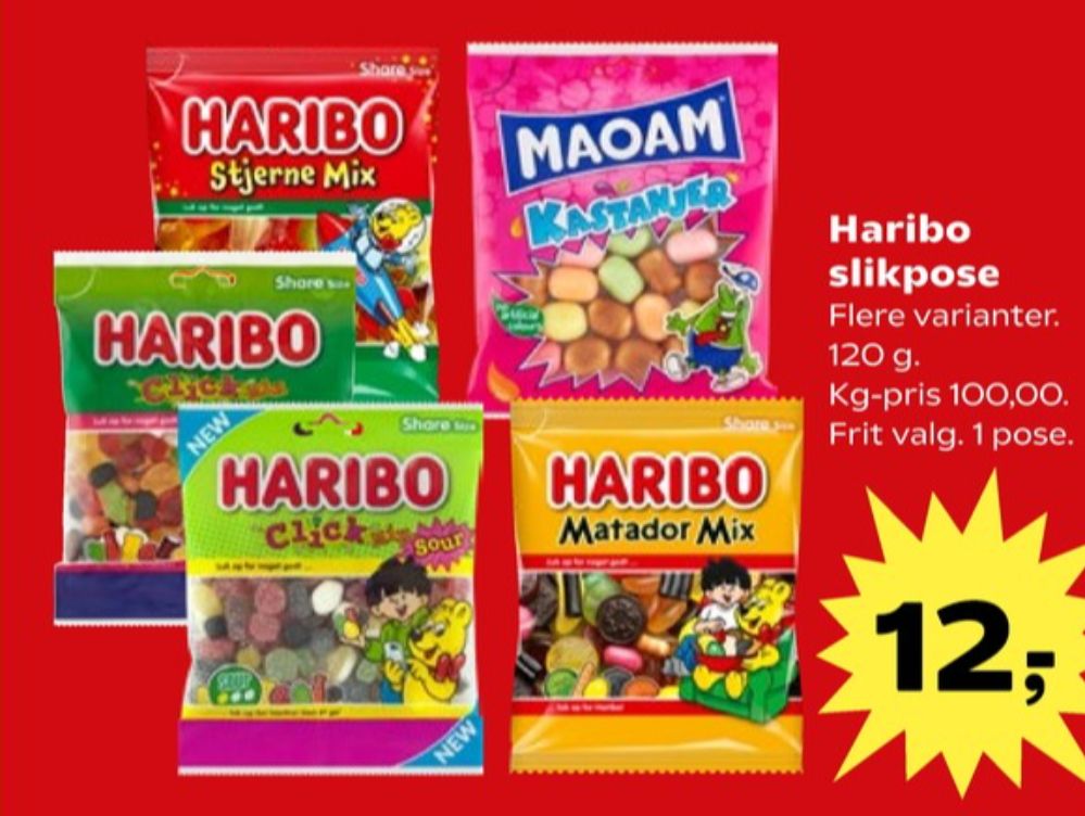 Haribo Click Mix Sour, Slikposer