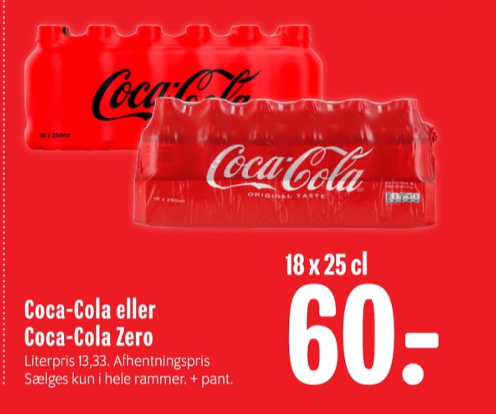 Coca Cola Zero, Cola 18 pk.