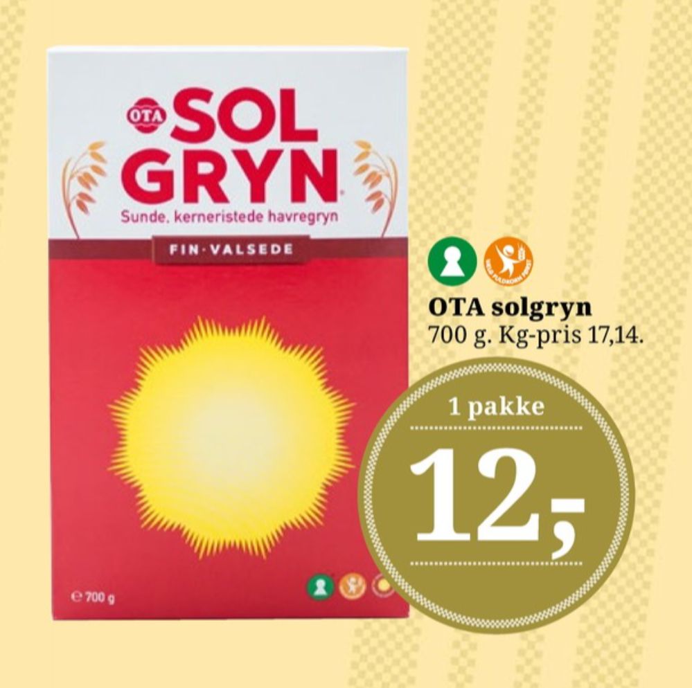 Ota Sol Gryn, Finvalsede Havregryn 