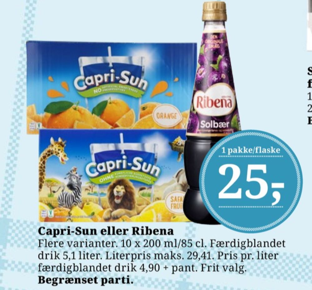 Capri-Sun, Frugtdrik Safari Fruits