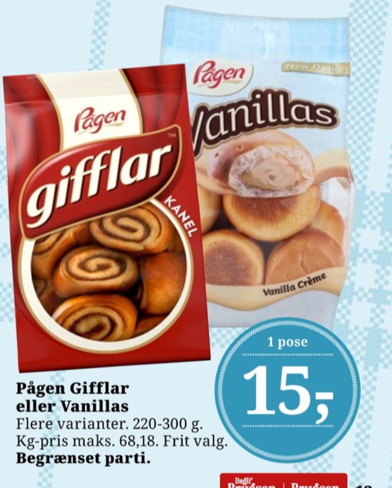 Pågen, Gifflar kanel