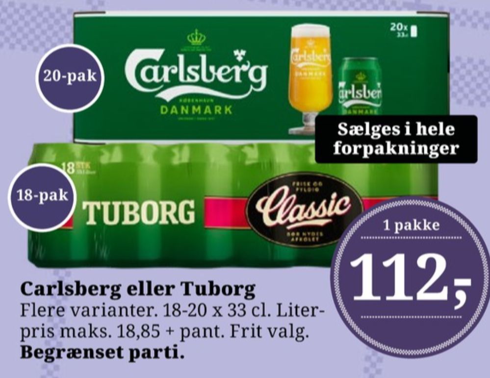 Tuborg Classic, Øl 18 pk.