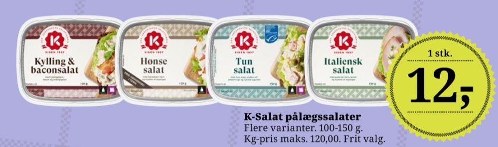 K-salat, Tunsalat