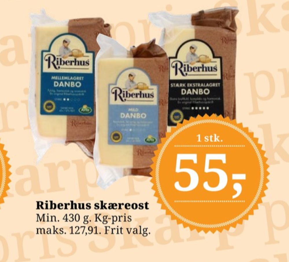 Riberhus, Skæreost Danbo Mild