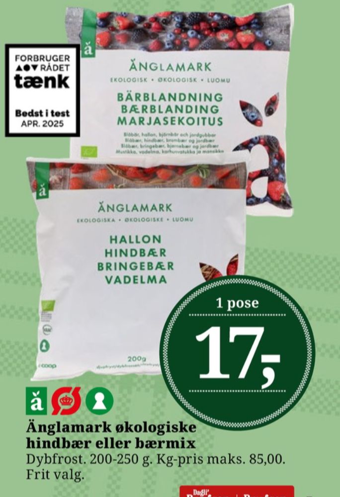 Änglamark, Bærblanding