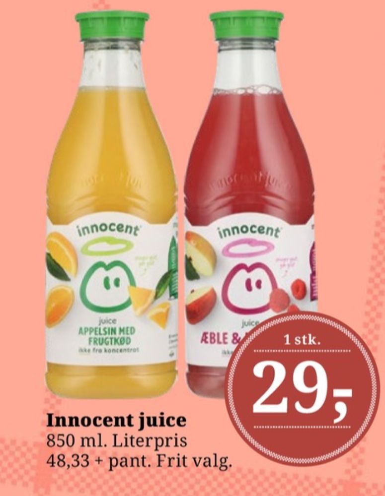 innocent, Æblejuice, Hindbær