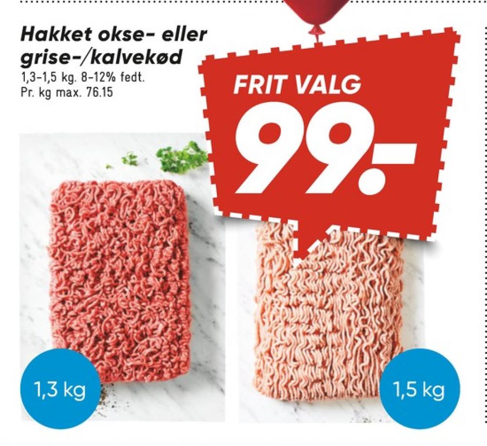 Hakket oksekød 8-12%