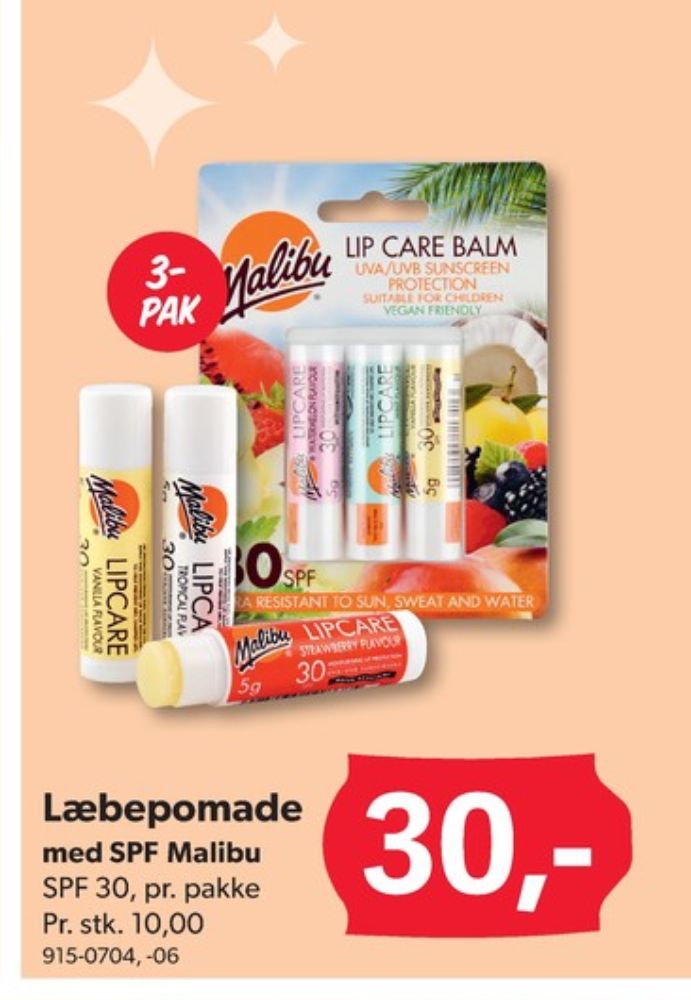 Malibu, Læbepomade