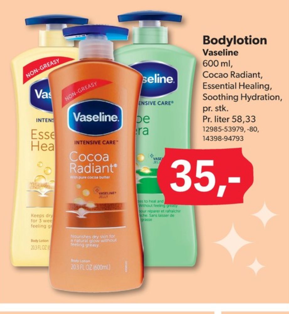 Vaseline, Bodylotion
